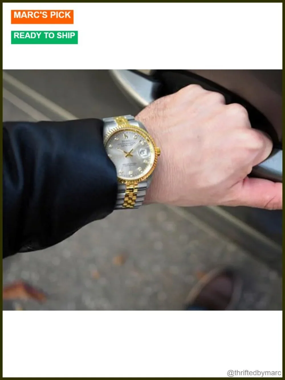 Luxury Automatic Watch Waterproof Mechanical Two Tone Strap